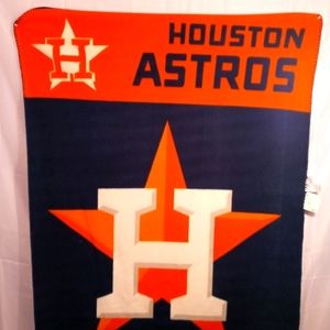 Houston Astros fleece throw blanket 48 x 38 inch